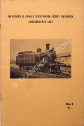 Midland & Great Northern Joint Railway Locomotive List  by ROWLEDGE, S.J. 
